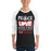 Man wearing Martin High School Warriors Unisex 3/4 sleeve Raglan T-shirt 240