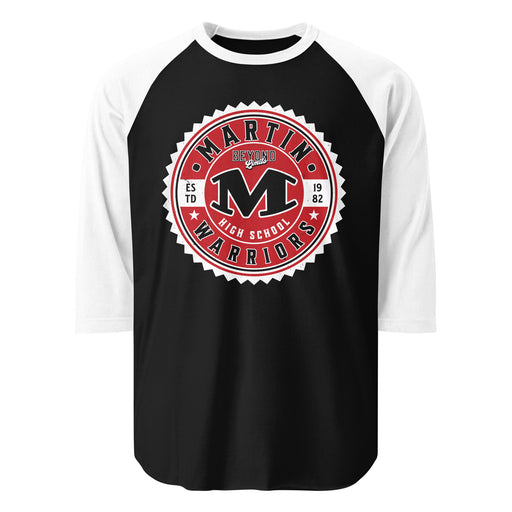 Martin High School Warriors Unisex 3/4 sleeve Raglan T-shirt 203