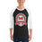Man wearing Martin High School Warriors Unisex 3/4 sleeve Raglan T-shirt 212