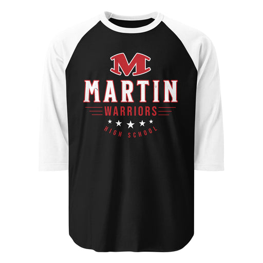 Martin High School Warriors Unisex 3/4 sleeve Raglan T-shirt 217