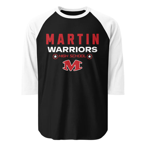 Martin High School Warriors Unisex 3/4 sleeve Raglan T-shirt 003