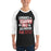 Man wearing Martin High School Warriors Unisex 3/4 sleeve Raglan T-shirt 232