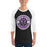 Man wearing Morton Ranch High School Mavericks Unisex 3/4 sleeve Raglan T-shirt 203