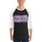 Man wearing Morton Ranch High School Mavericks Unisex 3/4 sleeve Raglan T-shirt 098