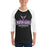 Man wearing Morton Ranch High School Mavericks Unisex 3/4 sleeve Raglan T-shirt 202