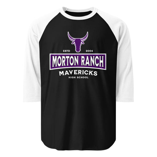 Morton Ranch High School Mavericks Unisex 3/4 sleeve Raglan T-shirt 202