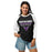 Woman wearing Morton Ranch High School Mavericks Unisex 3/4 sleeve Raglan T-shirt 003