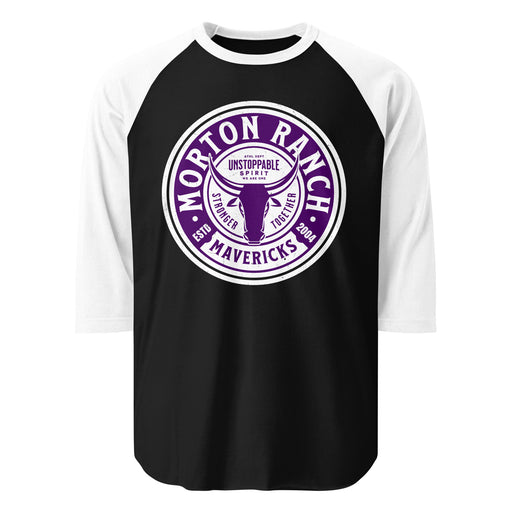 Morton Ranch High School Mavericks Unisex 3/4 sleeve Raglan T-shirt 220