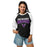 Woman wearing Morton Ranch High School Mavericks Unisex 3/4 sleeve Raglan T-shirt 234