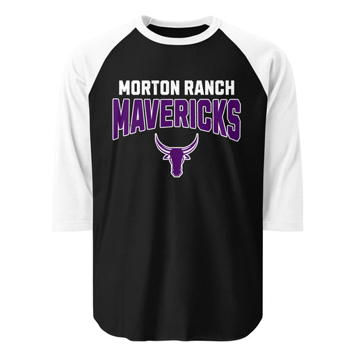 Morton Ranch High School Mavericks Unisex 3/4 sleeve Raglan T-shirt 234