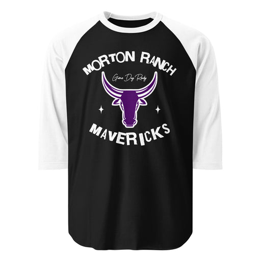Morton Ranch High School Mavericks Unisex 3/4 sleeve Raglan T-shirt 228