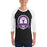 Man wearing Morton Ranch High School Mavericks Unisex 3/4 sleeve Raglan T-shirt 212