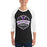 Man wearing Morton Ranch High School Mavericks Unisex 3/4 sleeve Raglan T-shirt 209