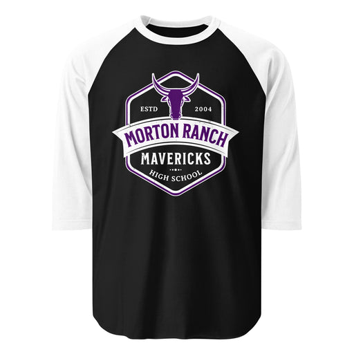 Morton Ranch High School Mavericks Unisex 3/4 sleeve Raglan T-shirt 209