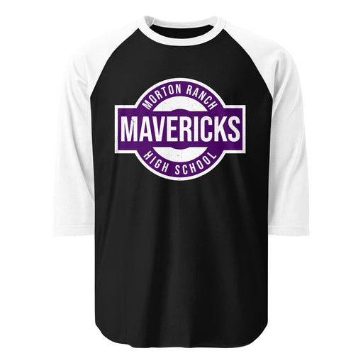 Morton Ranch High School Mavericks Unisex 3/4 sleeve Raglan T-shirt 009
