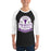 Man wearing Morton Ranch High School Mavericks Unisex 3/4 sleeve Raglan T-shirt 219