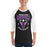 Man wearing Morton Ranch High School Mavericks Unisex 3/4 sleeve Raglan T-shirt 213