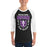 Man wearing Morton Ranch High School Mavericks Unisex 3/4 sleeve Raglan T-shirt 204