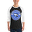 Man wearing New Caney High School Eagles Unisex 3/4 sleeve Raglan T-shirt 239