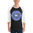 Man wearing New Caney High School Eagles Unisex 3/4 sleeve Raglan T-shirt 224