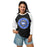 Woman wearing New Caney High School Eagles Unisex 3/4 sleeve Raglan T-shirt 224