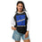 Woman wearing New Caney High School Eagles Unisex 3/4 sleeve Raglan T-shirt 241