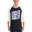 Man wearing New Caney High School Eagles Unisex 3/4 sleeve Raglan T-shirt 223