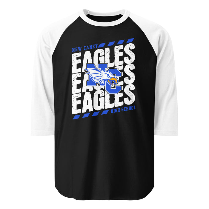New Caney High School Eagles Unisex 3/4 sleeve Raglan T-shirt 223