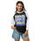 Woman wearing New Caney High School Eagles Unisex 3/4 sleeve Raglan T-shirt 235