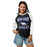 Woman wearing New Caney High School Eagles Unisex 3/4 sleeve Raglan T-shirt 230