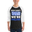 MAn wearing New Caney High School Eagles Unisex 3/4 sleeve Raglan T-shirt 231