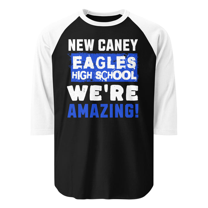 New Caney High School Eagles Unisex 3/4 sleeve Raglan T-shirt 231