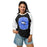 Woman wearing New Caney High School Eagles Unisex 3/4 sleeve Raglan T-shirt 207