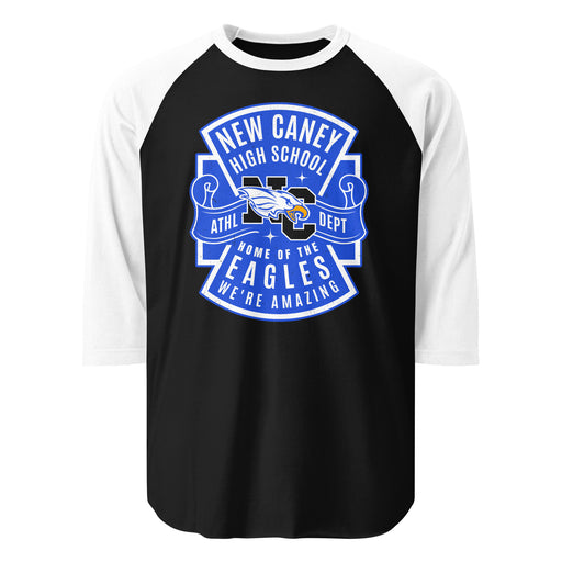 New Caney High School Eagles Unisex 3/4 sleeve Raglan T-shirt 207