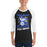 Man wearing New Caney High School Eagles Unisex 3/4 sleeve Raglan T-shirt 205