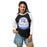 Woman wearing New Caney High School Eagles Unisex 3/4 sleeve Raglan T-shirt 219