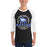 Man wearing New Caney High School Eagles Unisex 3/4 sleeve Raglan T-shirt 206
