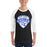 Man wearing New Caney High School Eagles Unisex 3/4 sleeve Raglan T-shirt 221