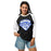 Woman wearing New Caney High School Eagles Unisex 3/4 sleeve Raglan T-shirt 221