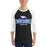 Man wearing New Caney High School Eagles Unisex 3/4 sleeve Raglan T-shirt 202