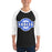 Man wearing New Caney High School Eagles Unisex 3/4 sleeve Raglan T-shirt 011