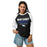 Woman wearing New Caney High School Eagles Unisex 3/4 sleeve Raglan T-shirt 003