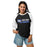 Woman wearing New Caney High School Eagles Unisex 3/4 sleeve Raglan T-shirt 200