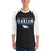 Man wearing New Caney High School Eagles Unisex 3/4 sleeve Raglan T-shirt 049