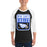 Man wearing New Caney High School Eagles Unisex 3/4 sleeve Raglan T-shirt 001