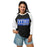 Woman wearing New Caney High School Eagles Unisex 3/4 sleeve Raglan T-shirt 098