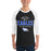 Man wearing New Caney High School Eagles Unisex 3/4 sleeve Raglan T-shirt 040