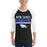 Man wearing New Caney High School Eagles Unisex 3/4 sleeve Raglan T-shirt 024
