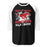 North Shore High School Mustangs Unisex 3/4 Sleeve Raglan T-shirt 205