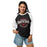 Woman wearing Odessa High School Bronchos Unisex 3/4 sleeve Raglan T-shirt 211